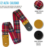 STRAP GUITARRA/BAJO - ESCOCES ROJO