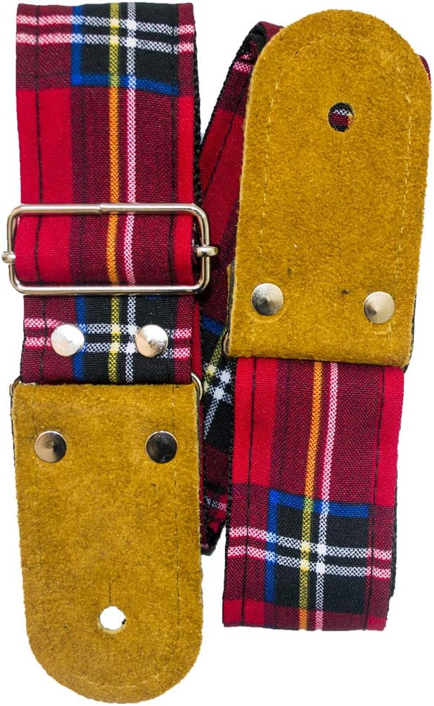 STRAP GUITARRA/BAJO - ESCOCES ROJO