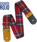 STRAP GUITARRA/BAJO - ESCOCES ROJO