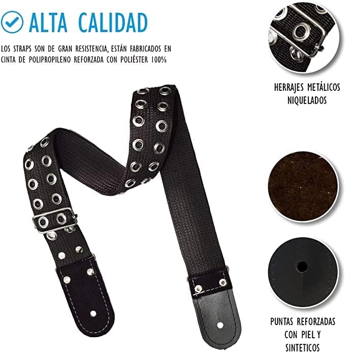 STRAP GUITARRA/BAJO - ESTOPEROLES DE RUEDA 2+2