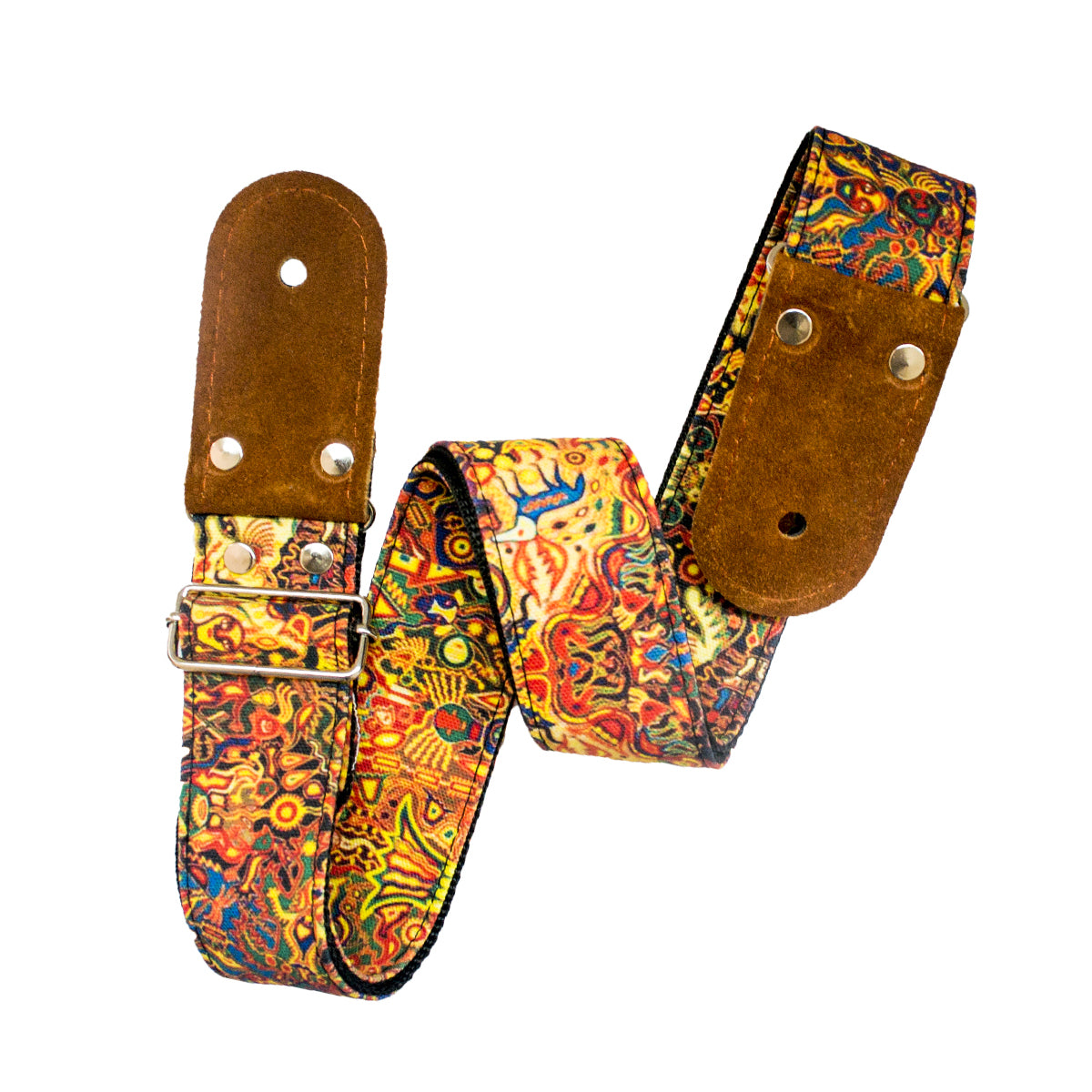 STRAP GUITARRA/BAJO - DISEÑO IMPRESO - STRAP TRIBIAL SEPIA