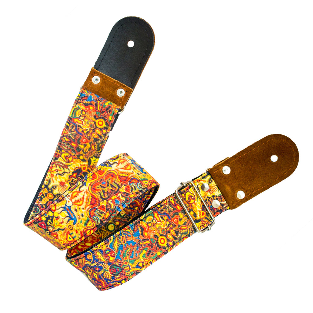 STRAP GUITARRA/BAJO - DISEÑO IMPRESO - STRAP TRIBIAL SEPIA