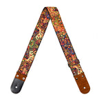 STRAP GUITARRA/BAJO - DISEÑO IMPRESO - STRAP TRIBIAL SEPIA