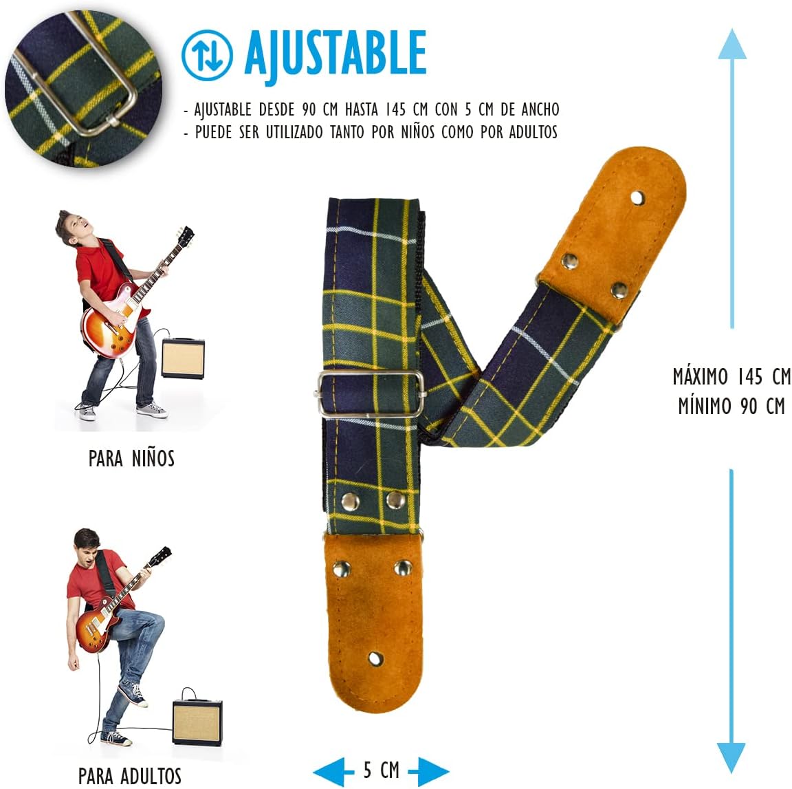 STRAP GUITARRA/BAJO - ESCOCES VERDE