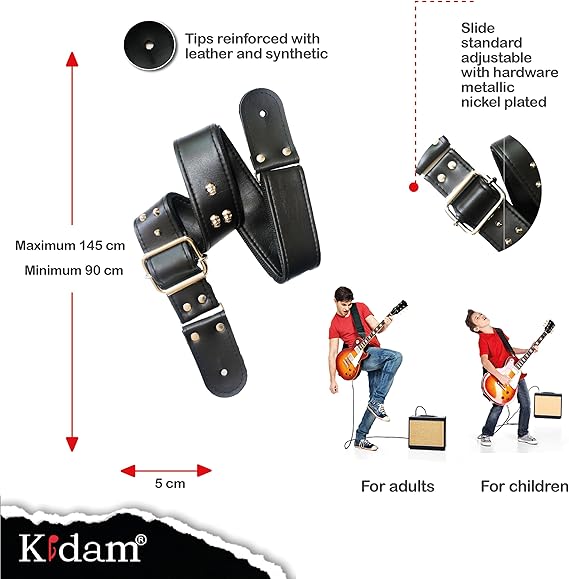 STRAP GUITARRA/BAJO - ESTOPEROLES CALAVERAS Y PUNTAS