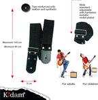 STRAP GUITARRA/BAJO - ESPINOZETA NEGRO
