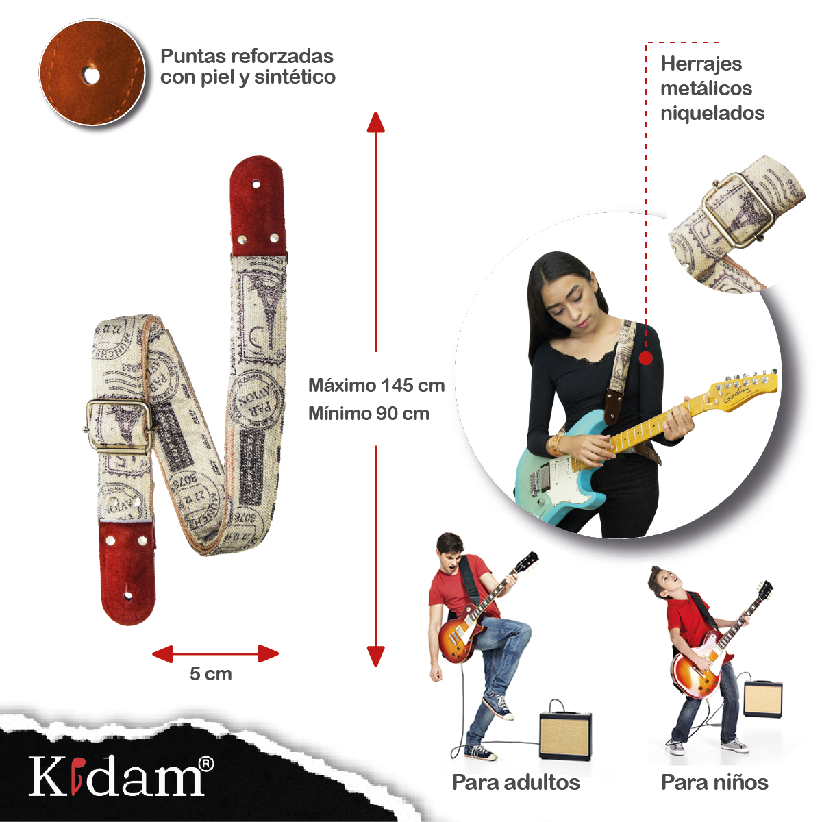 STRAP GUITARRA/BAJO - TIMBRES